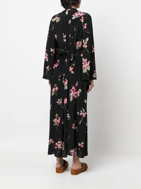 TWINSET floral-print V-neck dress - Black