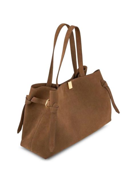 Yuzefi Gyoza suede tote bag - Brown