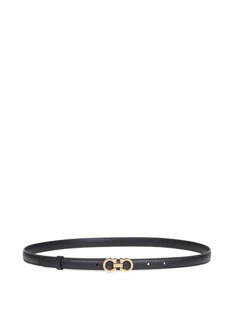 Ferragamo Gancini buckle leather belt - Black - zdjęcie produktu nr 1