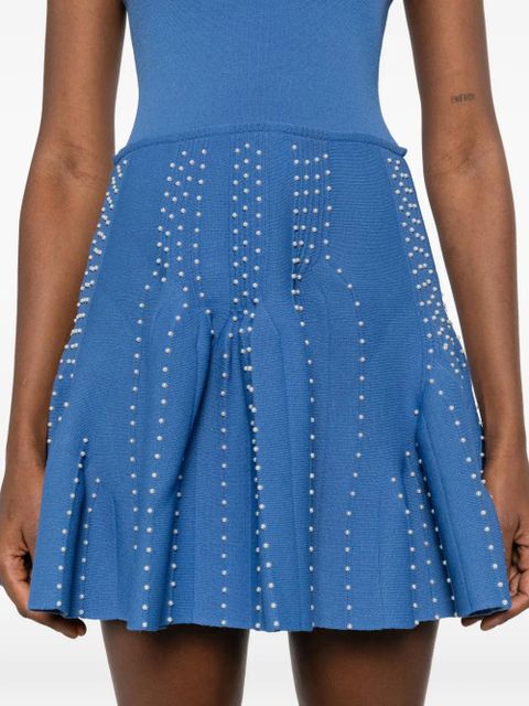 SANDRO scoop-neck mini dress - Blue