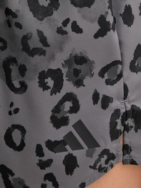 adidas Performance szorty treningowe damskie kolor szary wzorzyste high waist JN2641