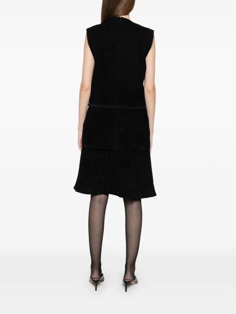 TOTEME belted suede top - Black