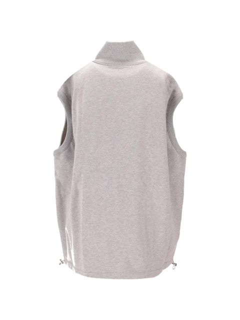 Miu Miu zipped sleeveless sweatshirt - Grey