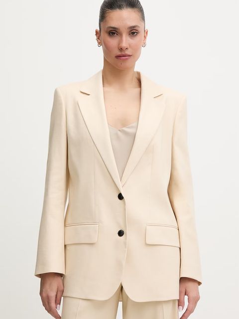 HUGO marynarka garniturowa damska z dodatkiem lnu Anetali - zdjęcie produktu nr 1