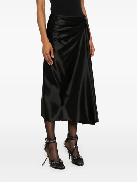Balenciaga satin midi dress - Black