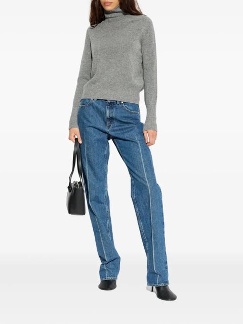 Victoria Beckham roll-neck logo-detailed sweater - Grey