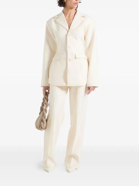 Manière De Voir Claire wide-shoulder blazer - Neutrals - zdjęcie produktu nr 2