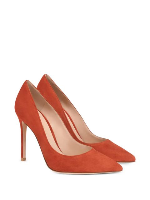 Gianvito Rossi GIANVITO pointed suede pumps - Orange - zdjęcie produktu nr 2