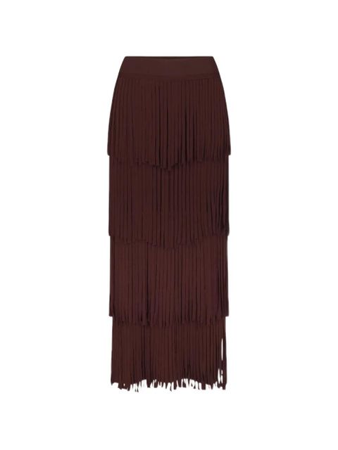 Simon Miller Za Za fringe midi skirt - Brown - zdjęcie produktu nr 1