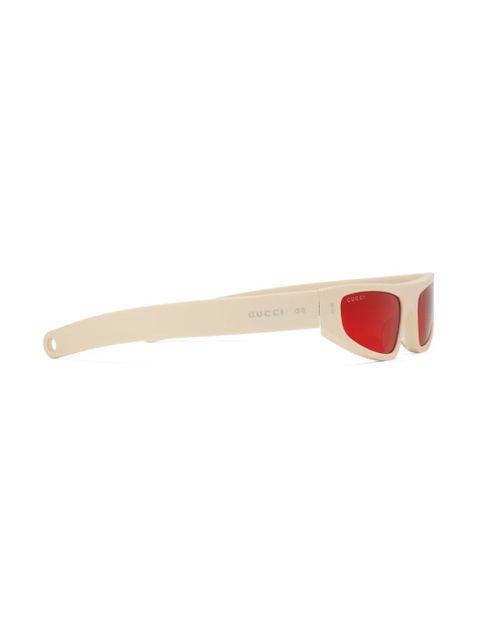 Gucci Eyewear narrow shield-frame sunglasses - White