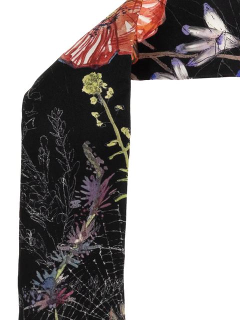 Alexander McQueen floral silk scarf - Black - zdjęcie produktu nr 2