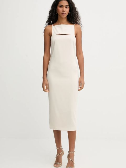 Patrizia Pepe sukienka kolor beżowy mini prosta 8A1610 A6F5 - zdjęcie produktu nr 1