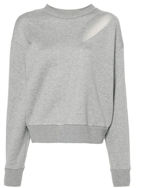 Alexander McQueen cut-out jersey sweatshirt - Grey - zdjęcie produktu nr 1