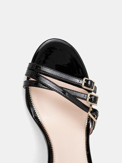 Guess sandały skórzane STRAPPY BUCKLE SANDAL - zdjęcie produktu nr 2