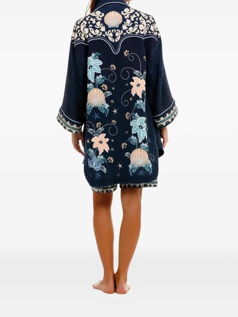 Agua By Agua Bendita Malaga printed shorts - Blue