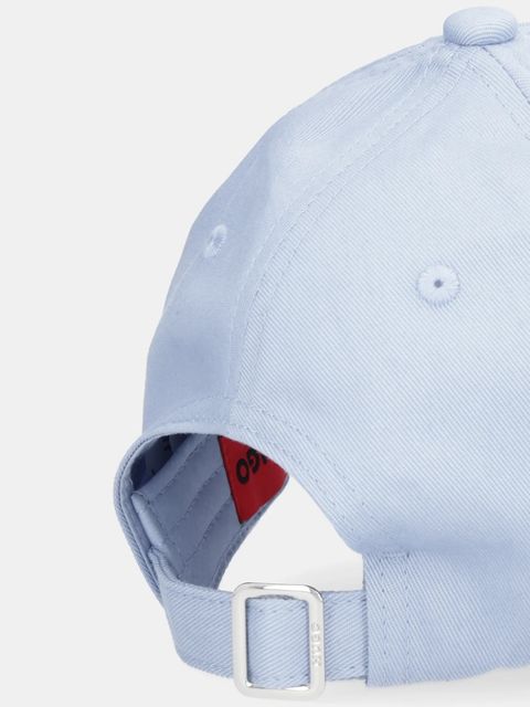 HUGO czapka z daszkiem bawełniana Cara kolor niebieski z aplikacją 50519255 - zdjęcie produktu nr 2