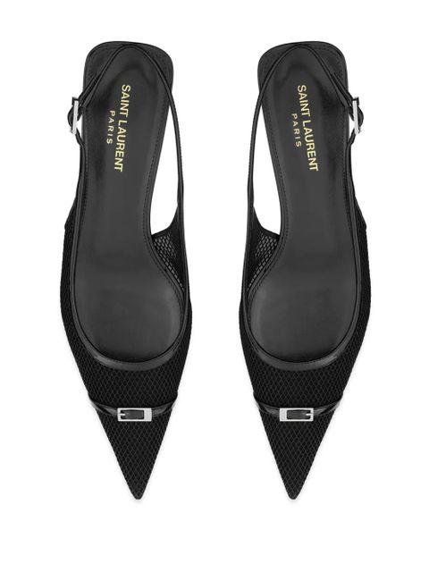 Saint Laurent slingback mesh pumps - Black