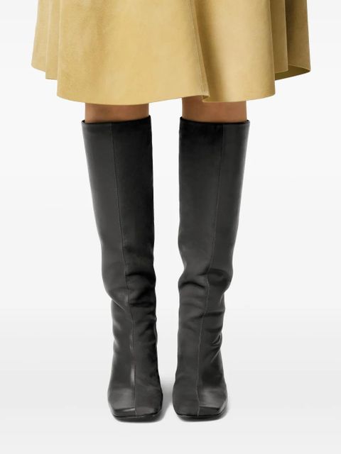 AMI Paris 90mm two-tone knee-high boots - Grey