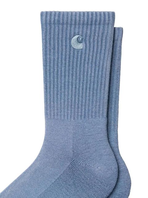 Carhartt WIP embroidered-logo socks - Blue - zdjęcie produktu nr 2