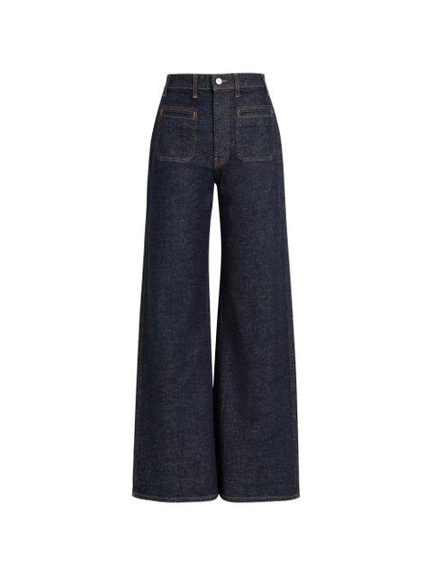 KHAITE Delmonico patch pocket wide-leg jeans - Blue - zdjęcie produktu nr 1