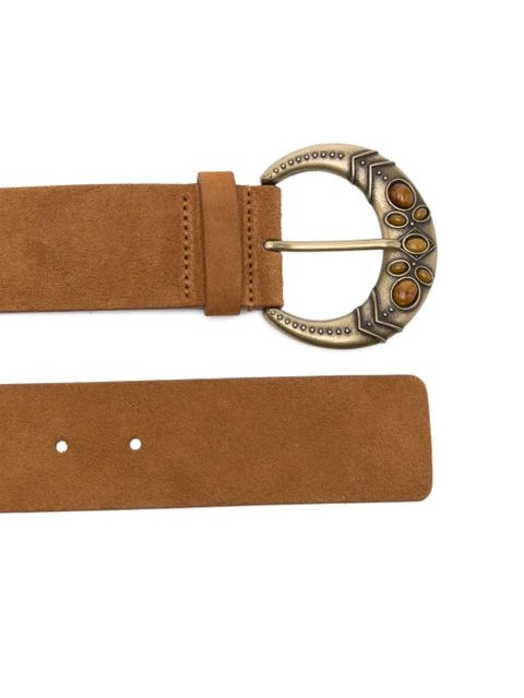 Ba&Sh Brody suede buckle belt - Brown