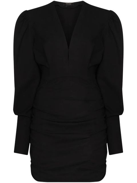 ISABEL MARANT Stella ruched mini dress - Black - zdjęcie produktu nr 1
