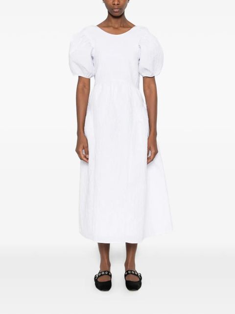Cecilie Bahnsen Catrine puffed midi dress - White