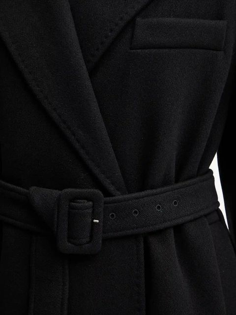 Marella płaszcz z wełną kolor czarny 2523016082200