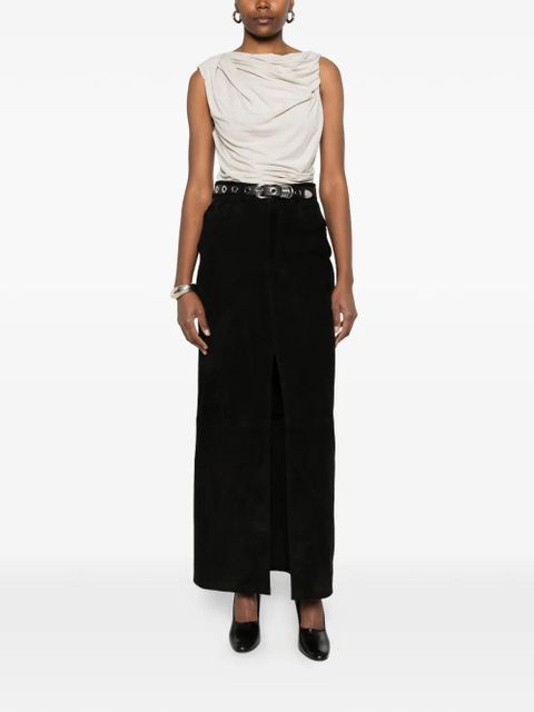 ENTIRE STUDIOS Drape gathered top - Grey - zdjęcie produktu nr 2