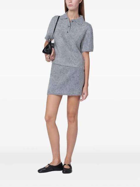 Almada Label wool blend straight skirt - Grey