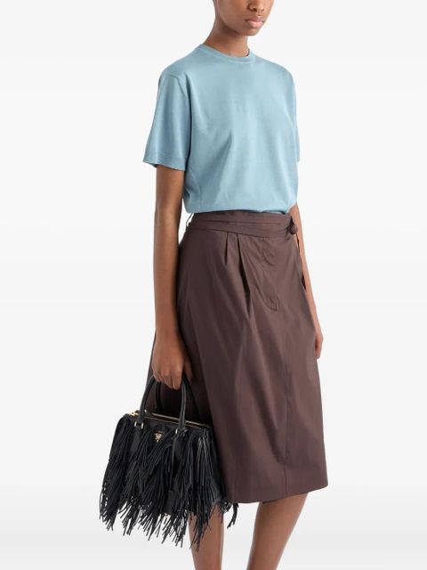 Prada crew-neck cotton sweater - Blue