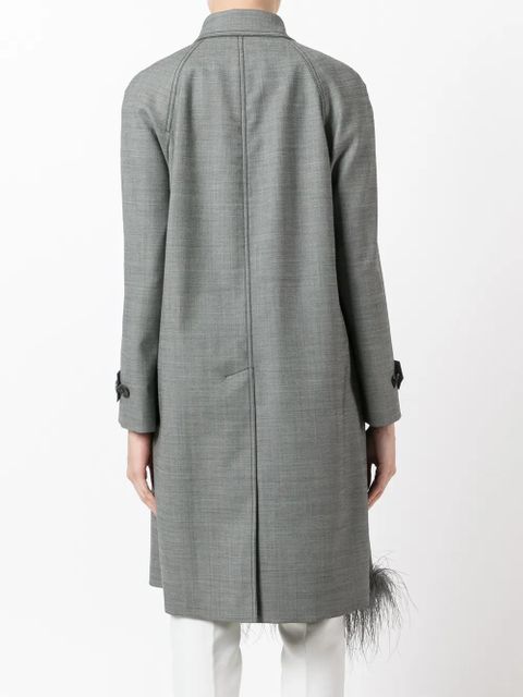 Prada fur trim coat - Grey