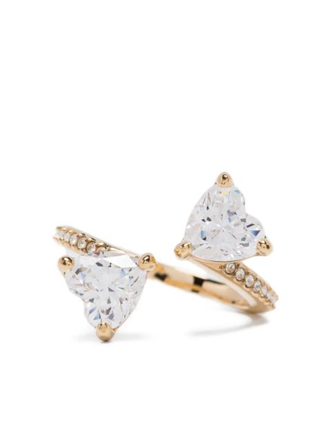 Swarovski Mesmera heart-crystal ring - White