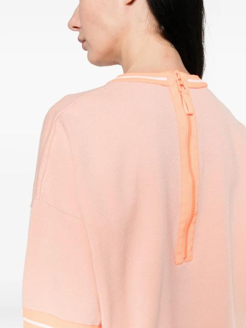 Essentiel Antwerp orange-trim T-shirt - Pink