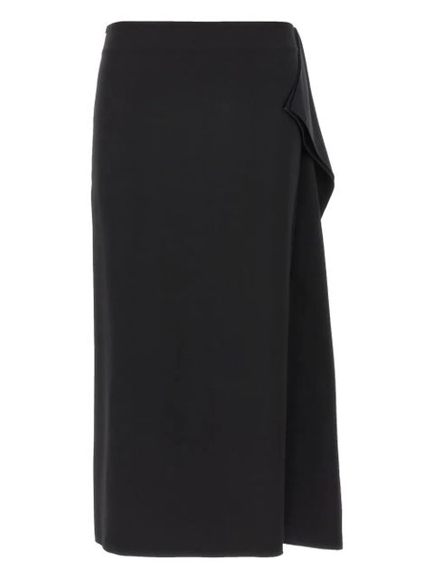 Sportmax Giambo ruffle side-slit midi skirt - Black - zdjęcie produktu nr 1