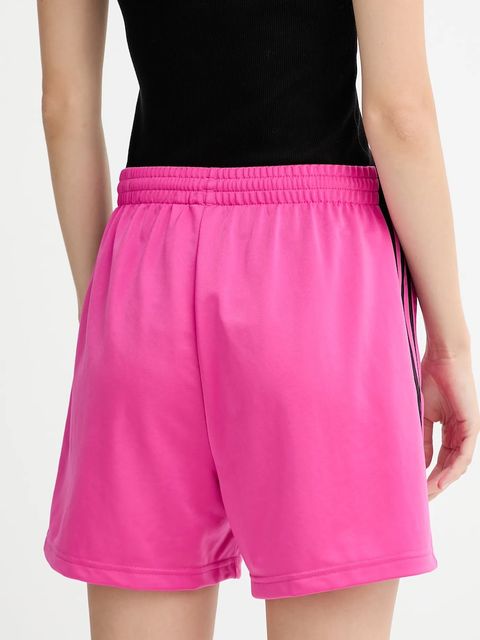 adidas Originals szorty Firebird damskie kolor różowy z aplikacją high waist JW5049