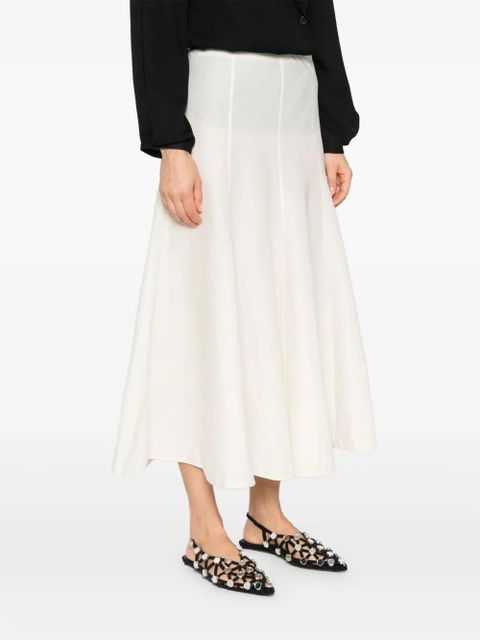 KHAITE Lenno midi skirt - White