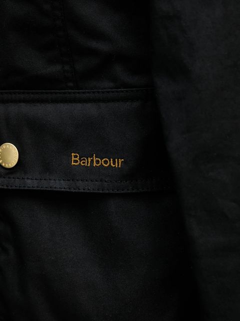 Barbour kurtka Cropped Beadnell Wax damska kolor czarny przejściowa LWX1403