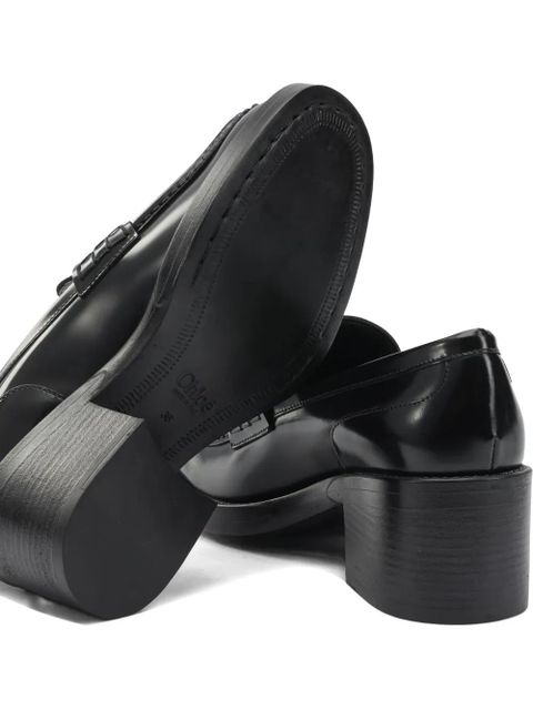 Chloé medallion heeled loafers - Black - zdjęcie produktu nr 2