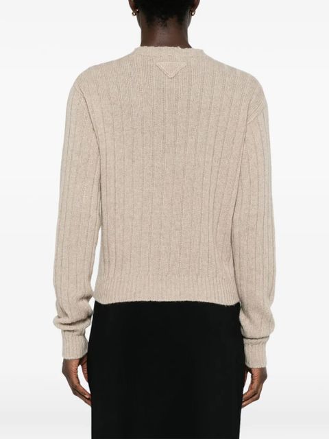 Prada ribbed cashmere sweater - Neutrals