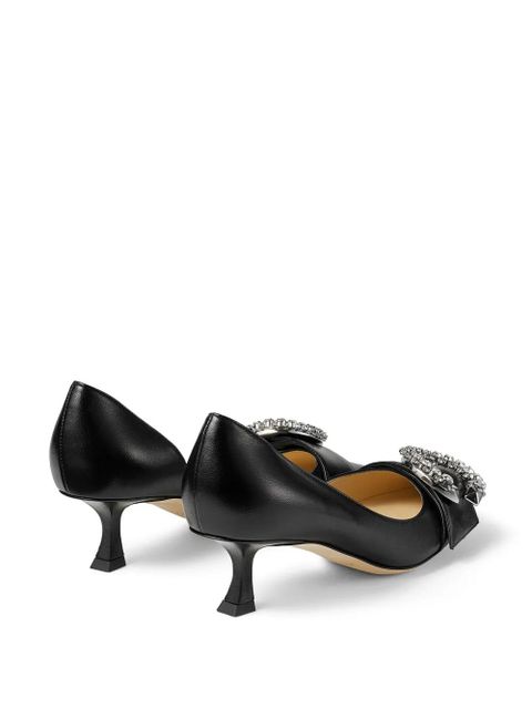 Jimmy Choo 50mm Melva Dorsay leather pumps - Black - zdjęcie produktu nr 2