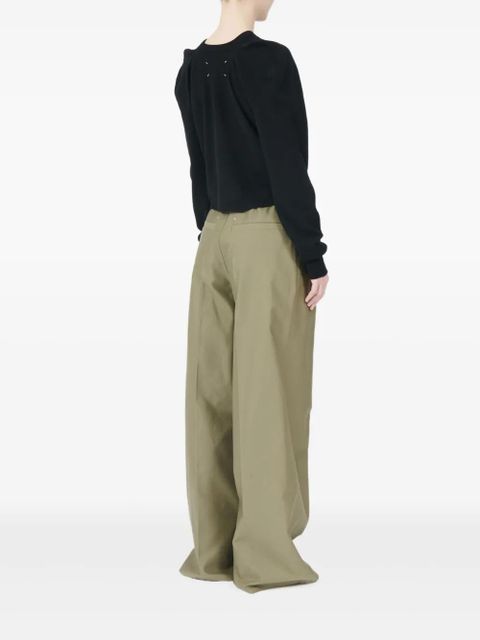 Maison Margiela puff-shoulder wool sweater - Black