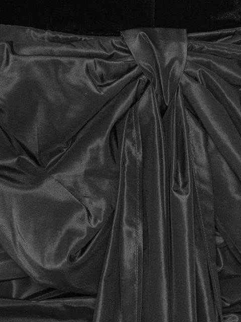 ROTATE BIRGER CHRISTENSEN velvet-bow mini dress - Black