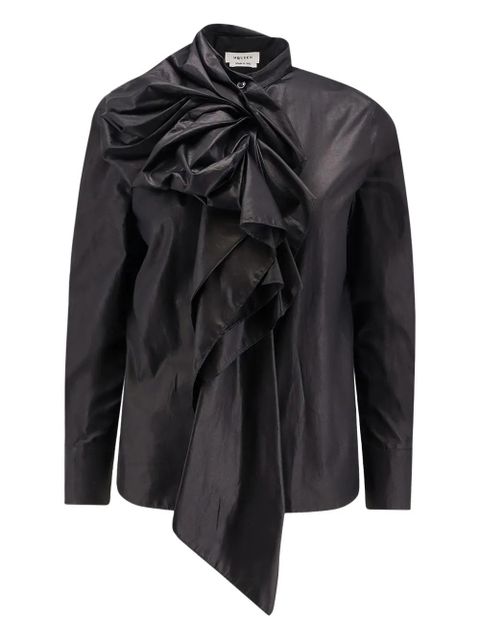 Alexander McQueen bow-detailed buttoned shirt - Black - zdjęcie produktu nr 1
