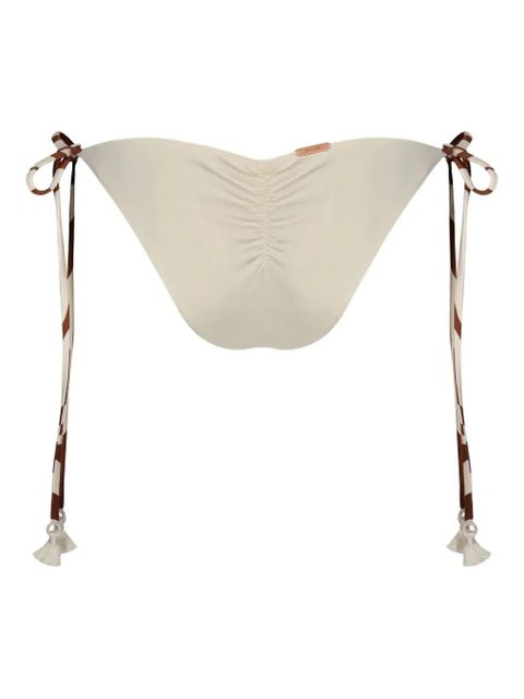 Johanna Ortiz Sagrado printed tassel bikini bottoms - Neutrals