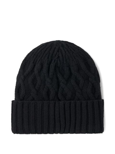 BOGNER cable-knit logo beanie hat - Black - zdjęcie produktu nr 2