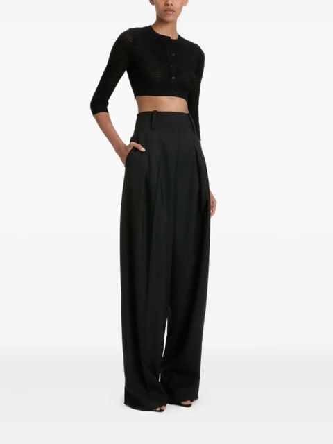 Victoria Beckham three-quarter sleeve cropped cardigan - Black - zdjęcie produktu nr 2