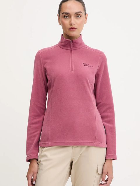 Jack Wolfskin bluza sportowa Taunus kolor różowy gładka 1709532 - zdjęcie produktu nr 1