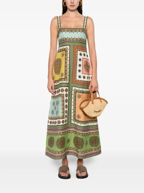 ALEMAIS Contina square-neck midi dress - Green - zdjęcie produktu nr 2