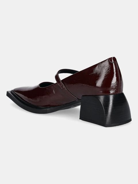 Vagabond Shoemakers czółenka skórzane VIVIAN kolor bordowy na słupku 5553-060-38
